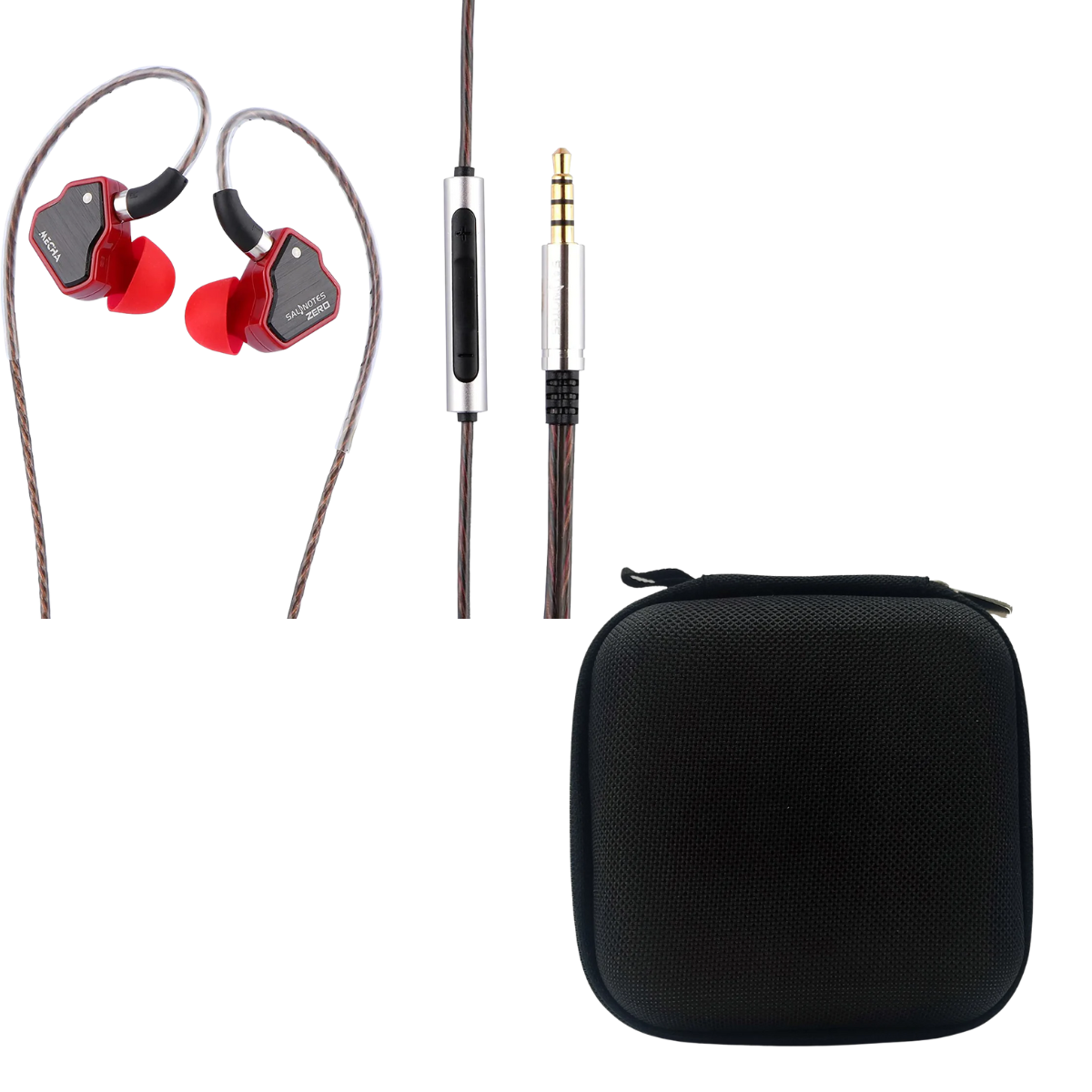 7HZ Salnotes Zero IEM With Mic 3.5mm & EarAudio Carry Case