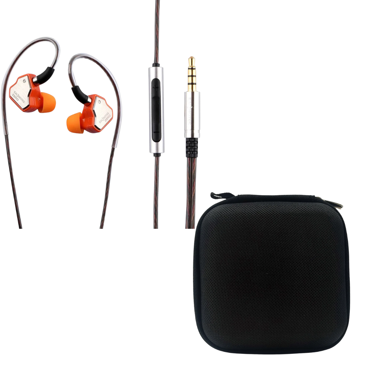 7HZ Salnotes Zero IEM With Mic 3.5mm & EarAudio Carry Case