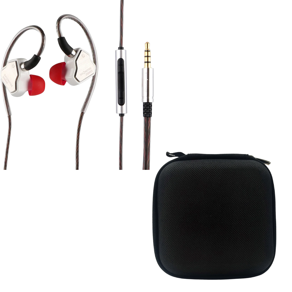 7HZ Salnotes Zero IEM With Mic 3.5mm & EarAudio Carry Case