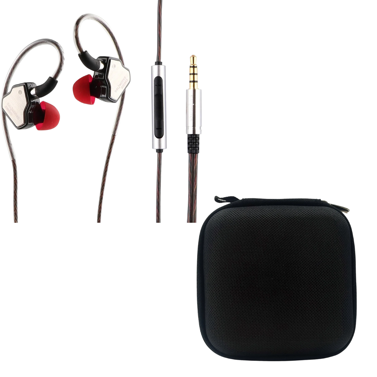 7HZ Salnotes Zero IEM With Mic 3.5mm & EarAudio Carry Case