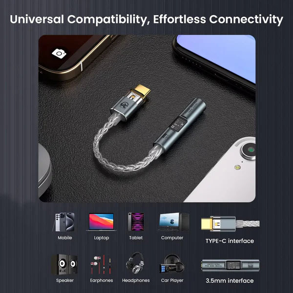 AUDIOCULAR SPARK Hi-Res Portable DAC Dongle CX31993 + MAX Amp - Black