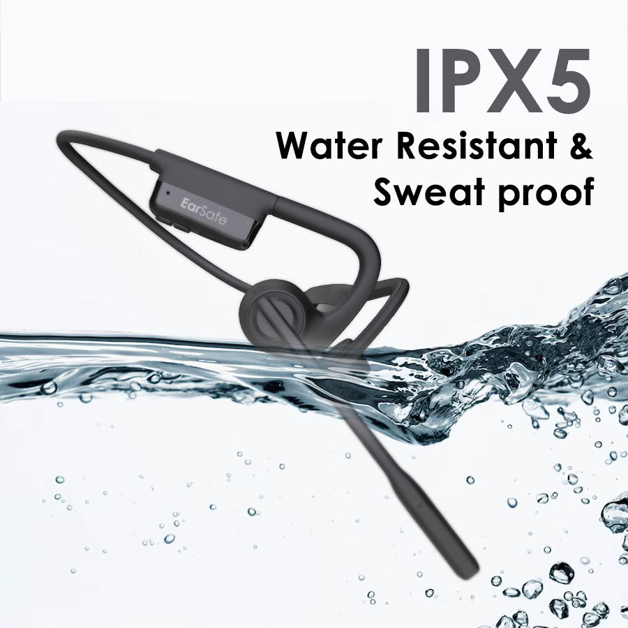 NG EarSafe Comm 2.0 Open Ear Wireless Headphones with Noise Cancelling Boom Mic and Mute Button