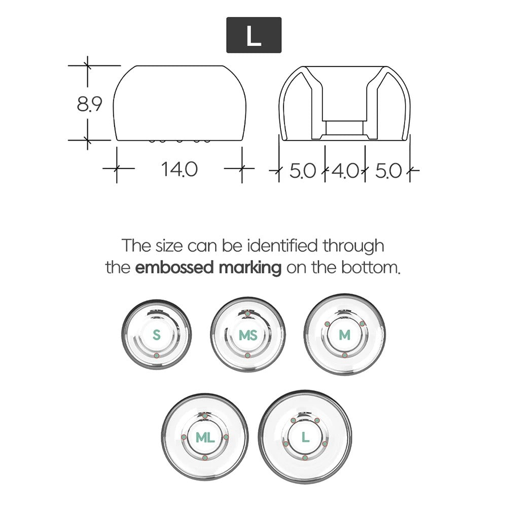 DIVINUS Prism Wide Bore LSR Eartips