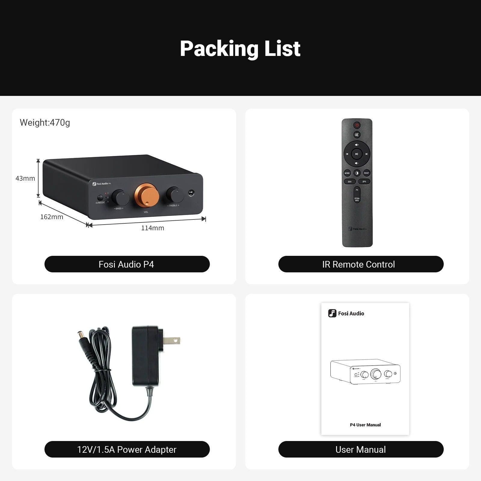 Fosi Audio P4 Mini HiFi Preamplifier