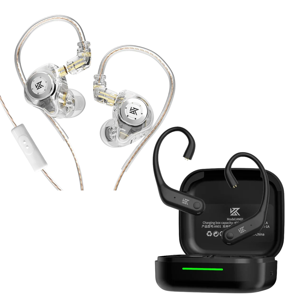KZ EDX Pro IEM & KZ AN01 ANC Enabled True Wireless Adapter