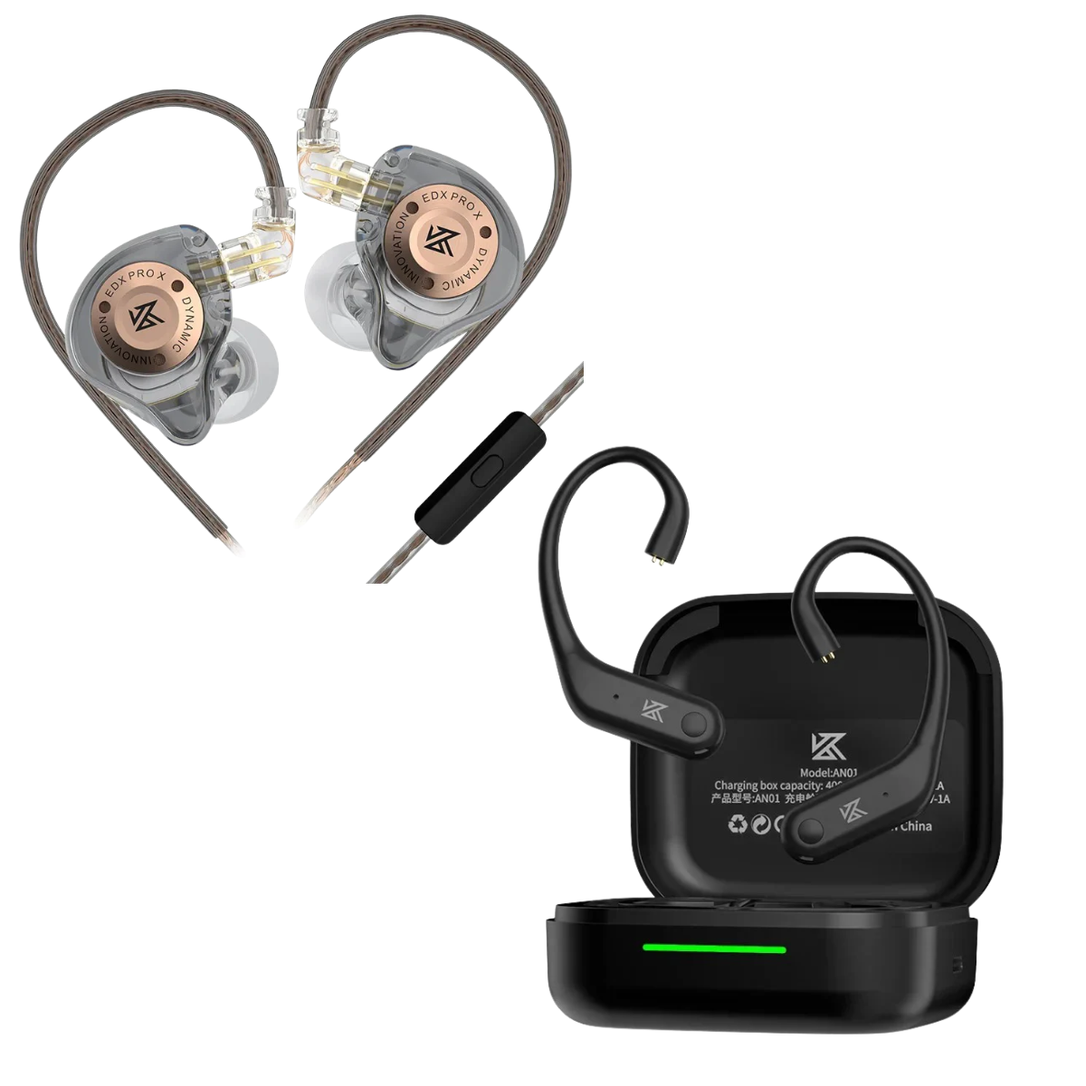 KZ EDX Pro X IEM & KZ AN01 ANC Enabled True Wireless Adapter