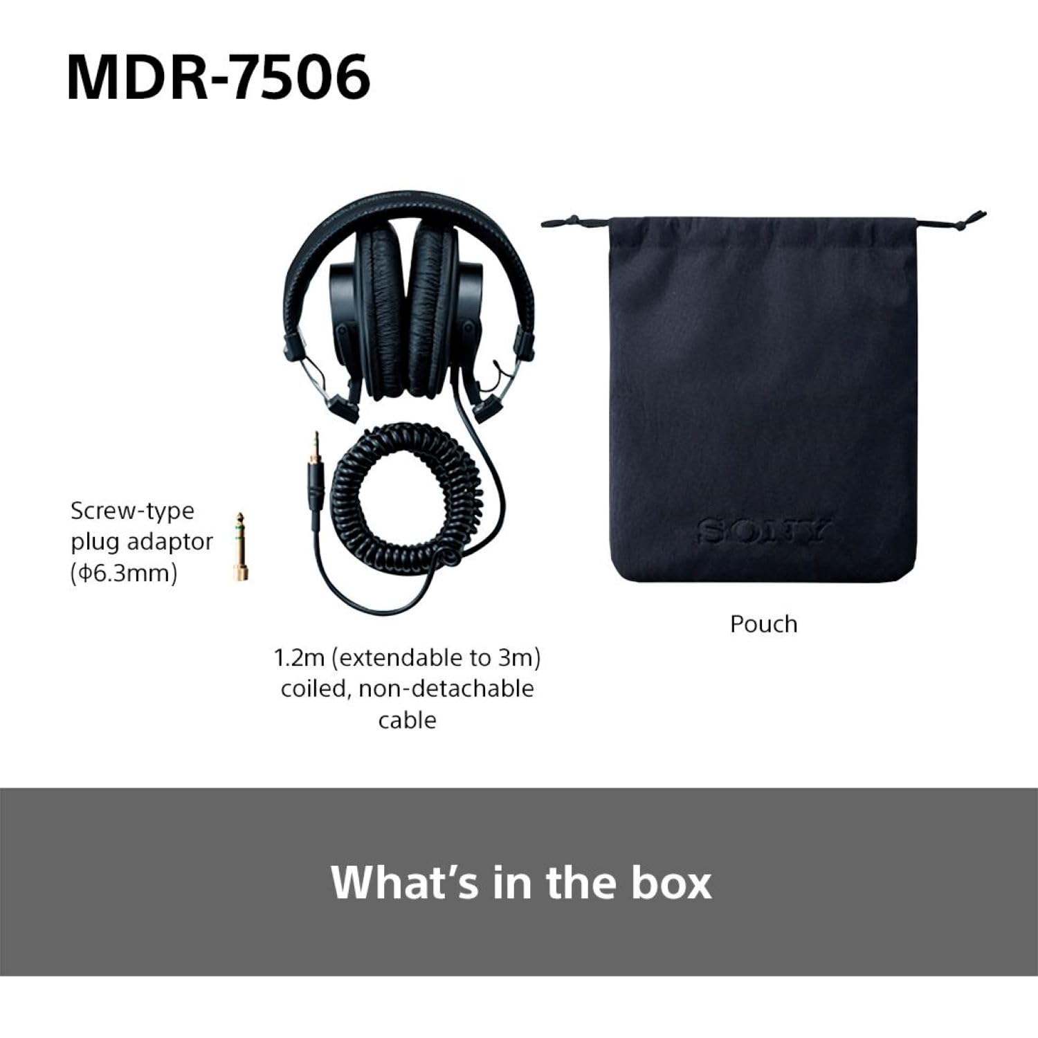 Sony MDR-7506 Closed Back Studio Headphones