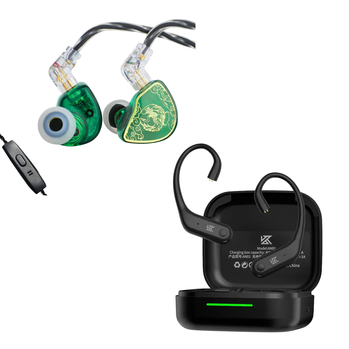 TangZu Wan'er S.G IEM & KZ AN01 ANC Enabled True Wireless Adapter