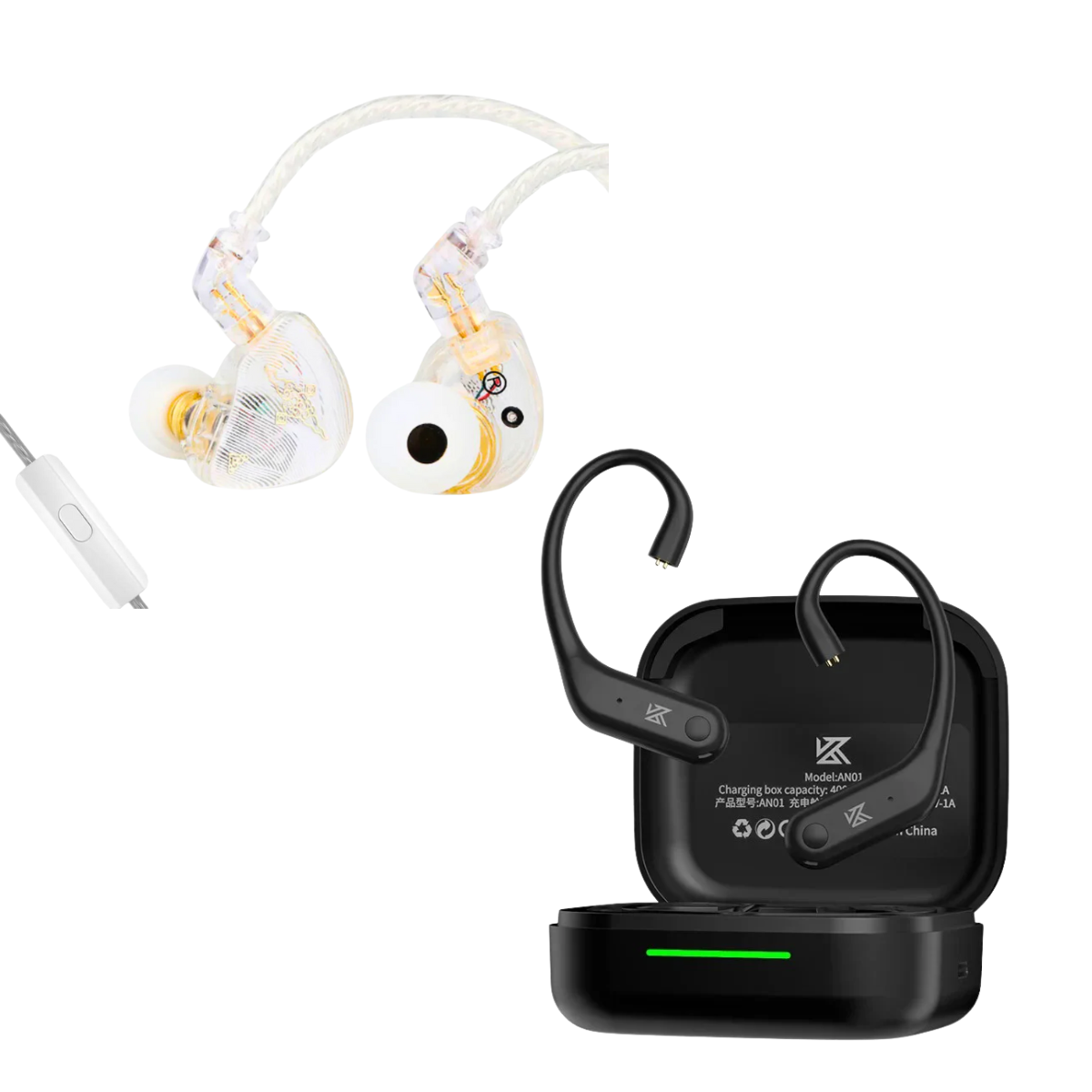 TangZu Wan'er S.G IEM & KZ AN01 ANC Enabled True Wireless Adapter