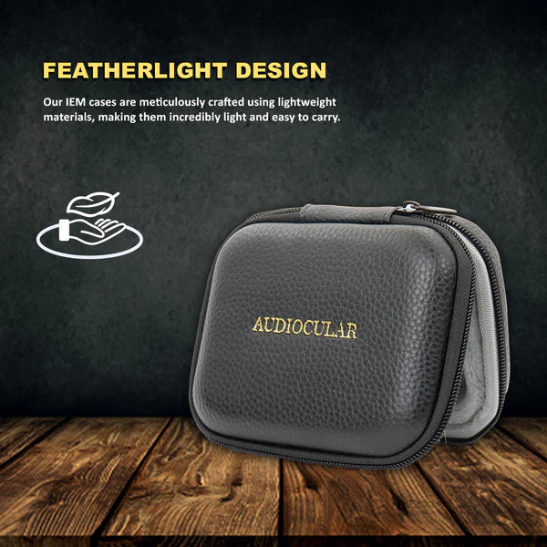 AUDIOCULAR AC-14 PU Leather Carry Case For Earphones and In-ear monitors