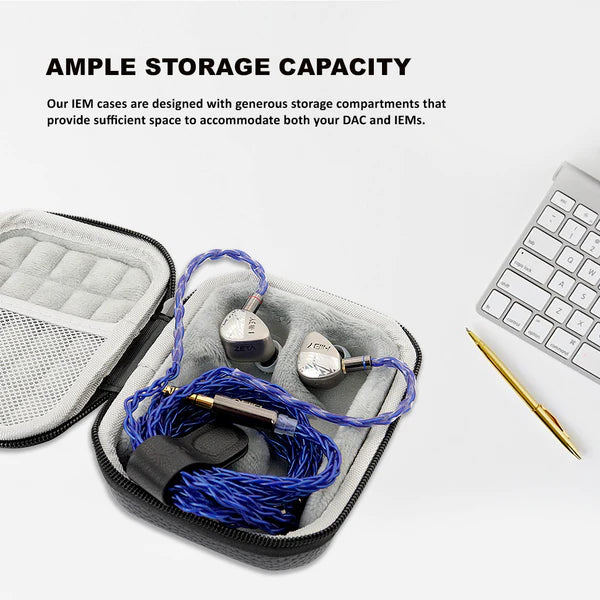 AUDIOCULAR AC-14 PU Leather Carry Case For Earphones and In-ear monitors