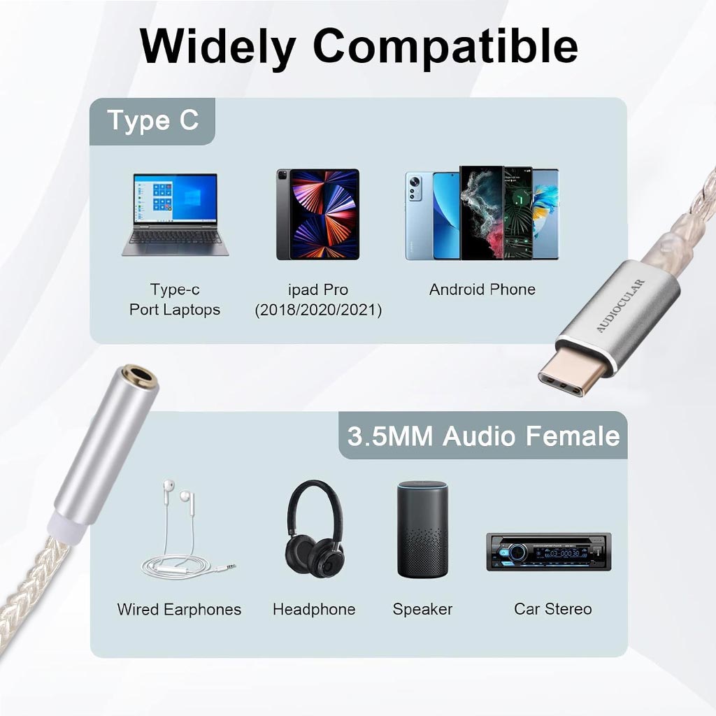 AUDIOCULAR D08 CS-PRO Audio CS46L41 Type-C to 3.5mm DAC dongle - The Audio Store