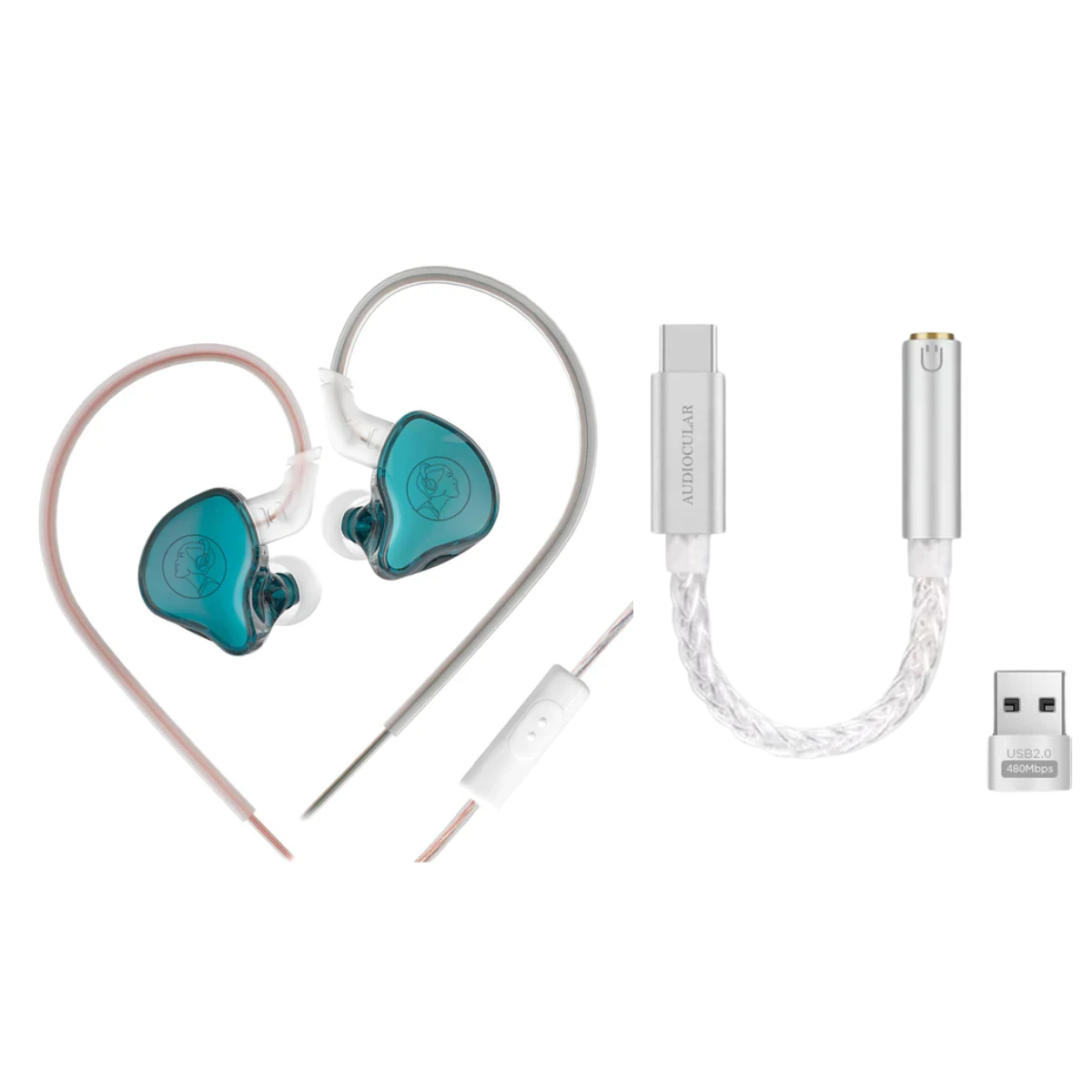 Audiocular BR IEM With Mic & Audiocular D07 DAC - The Audio Store