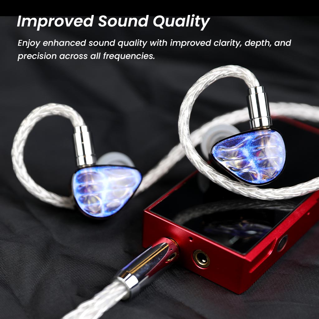 AUDIOCULAR C04 16-Core Silver-Plated Cable with Balanced 4.4mm Jack For IEMs - The Audio Store