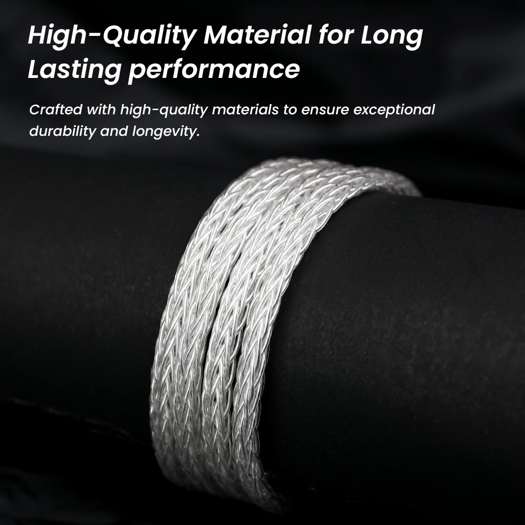 AUDIOCULAR C04 16-Core Silver-Plated Cable with Balanced 4.4mm Jack For IEMs - The Audio Store