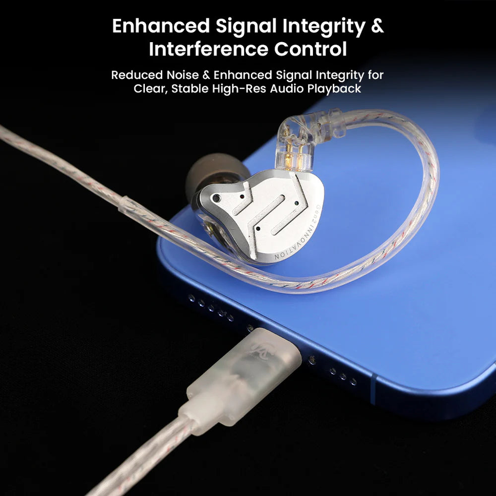 AUDIOCULAR C18 Type-C Cable with In-Built DAC Chip & Microphone for IEMs