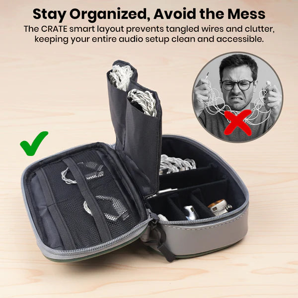 AUDIOCULAR CRATE AC43 PU Leather Carry Case For Earphones and In-ear monitors