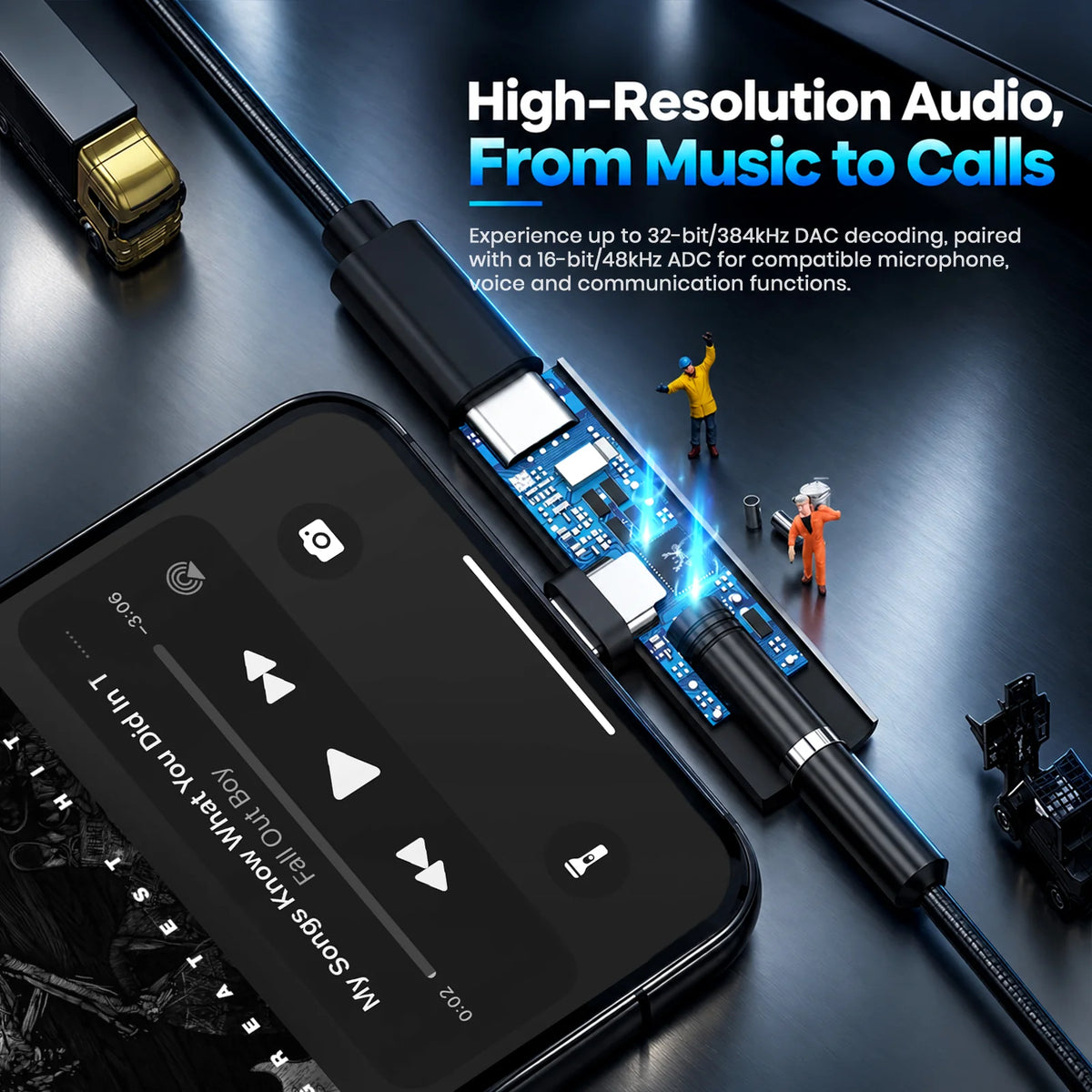 AUDIOCULAR Note Plus KT0231H USB-C DAC & PD Charging Adapter