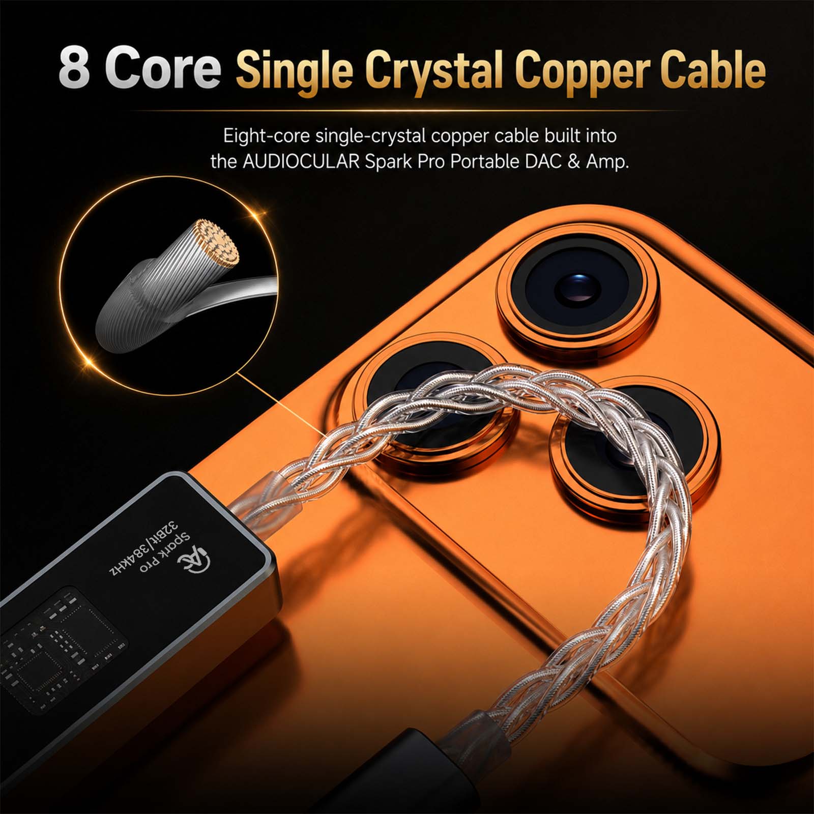 AUDIOCULAR SPARK Pro Hi-Res Portable DAC Dongle CX31993