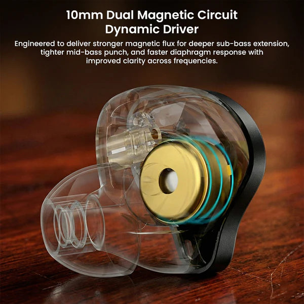 AUDIOCULAR x KZ Beast 10mm Dual Driver IEM With Mic