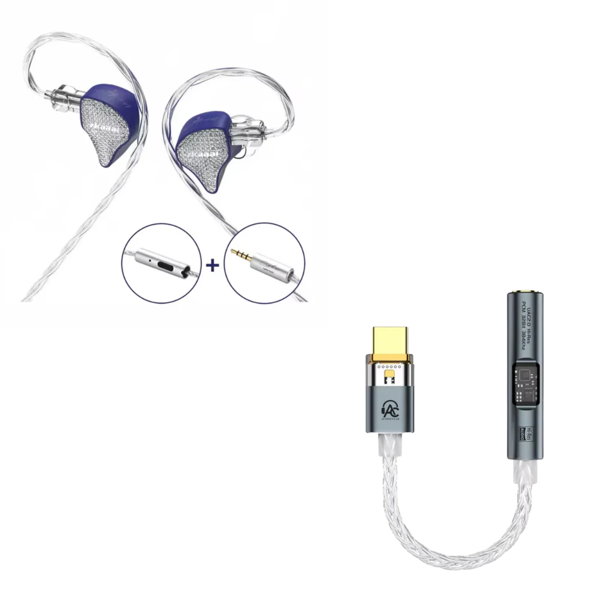 EarAcoustic x Zkaaai Cipher IEM With Mic & Audiocular Spark DAC