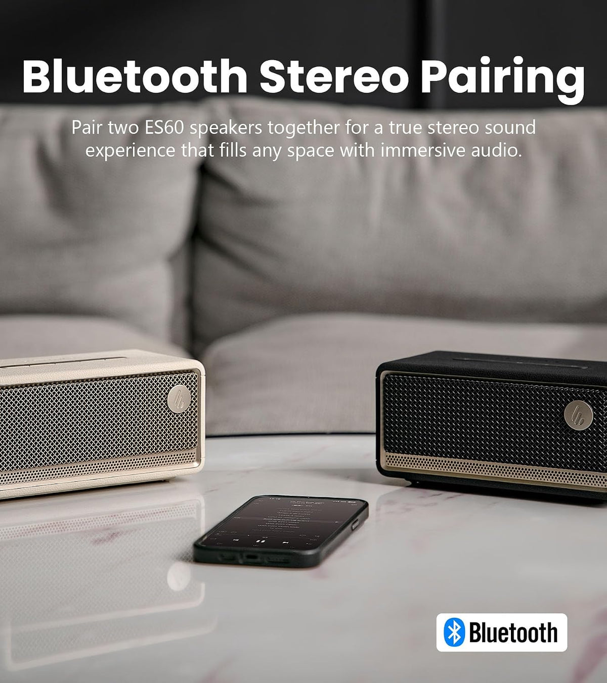 Edifier ES60 Portable Bluetooth Speaker with IP66 Waterproof & Ambient Lights