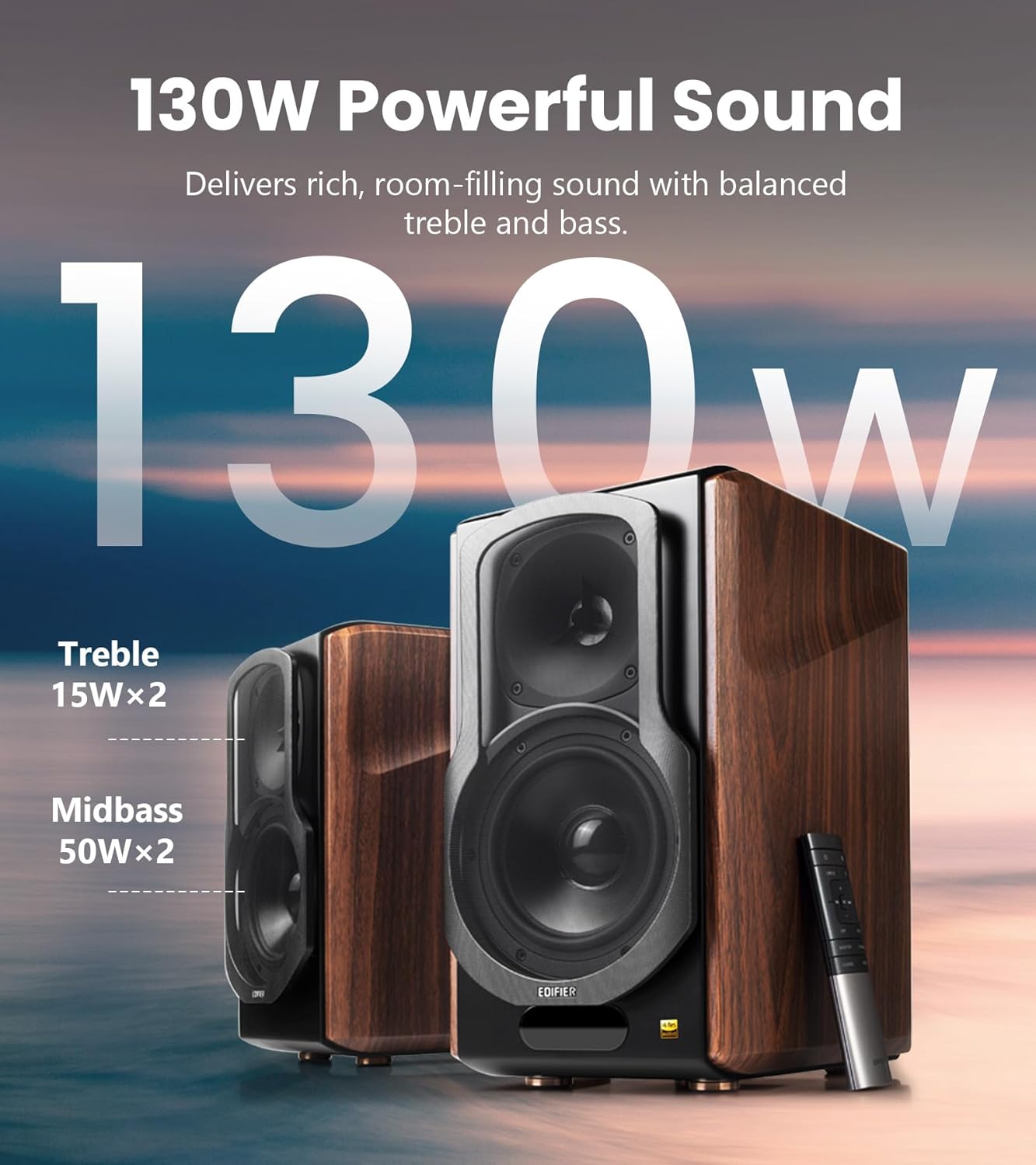 Edifier S2000MKIII Hi-Res Audio Active 2.0 Bluetooth Bookshelf Speaker