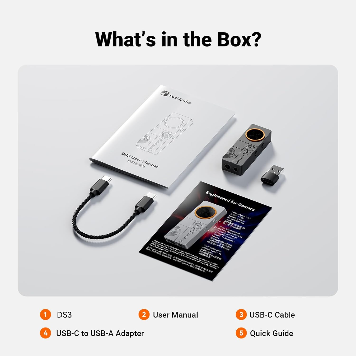 Fosi Audio DS3 Portable Hi-Res DAC & Amp