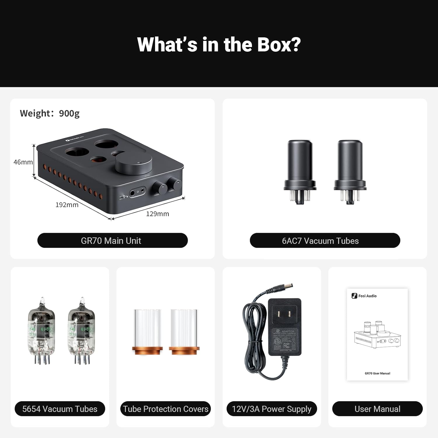 Fosi Audio GR70 Tube Headphone Amp