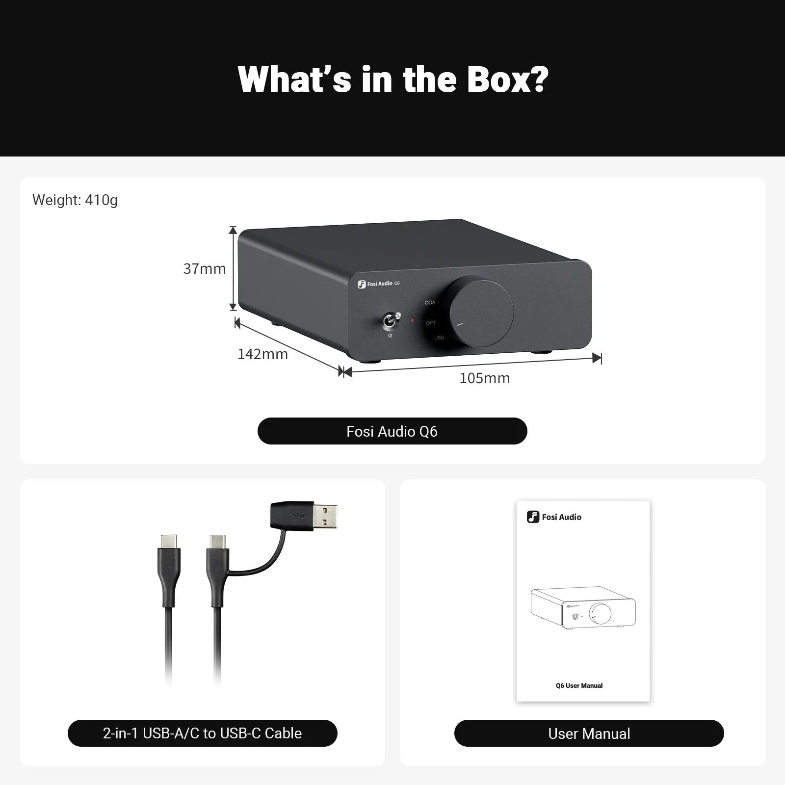 Fosi Audio Q6 Desktop DAC
