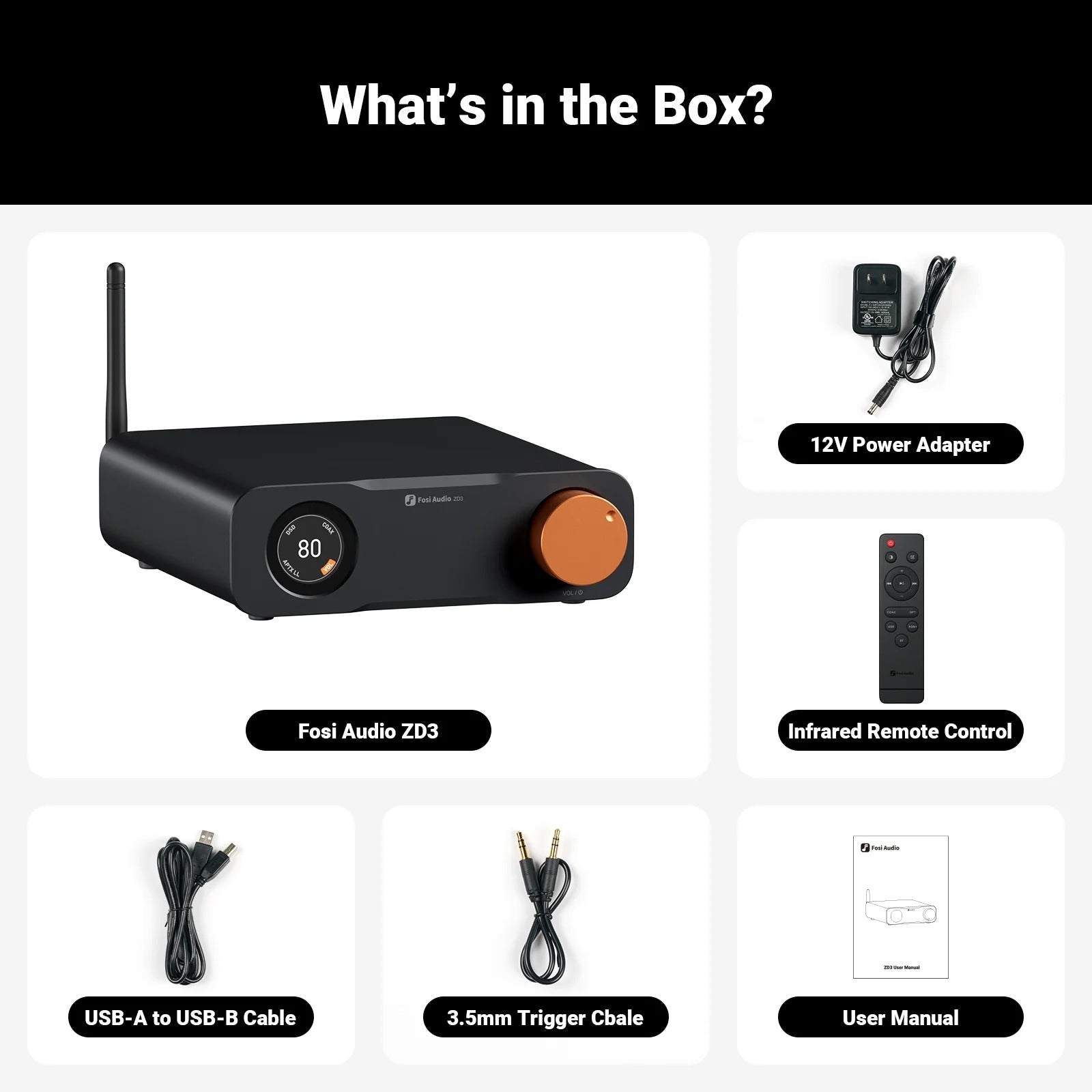 Fosi Audio ZD3 Fully Balanced DAC & Preamplifier - The Audio Store