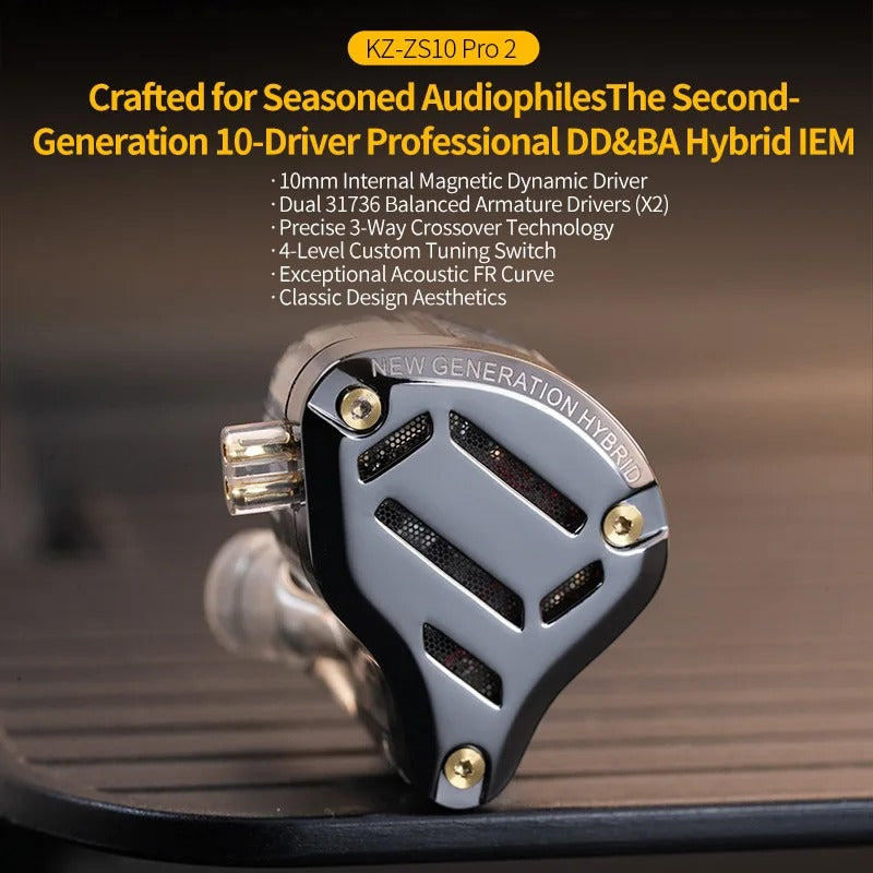 KZ Acoustics ZS10 Pro 2 IEM With Mic - The Audio Store