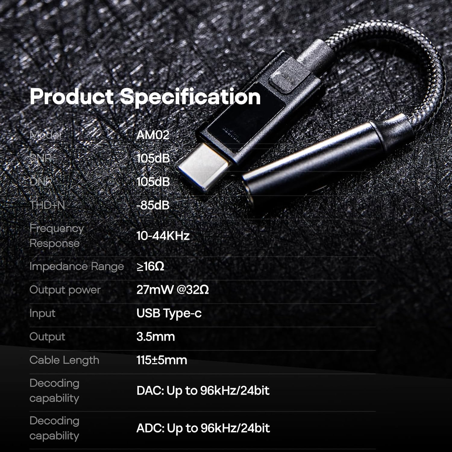 KZ AM02 Portable DAC & AMP With EQ Tuning Switches