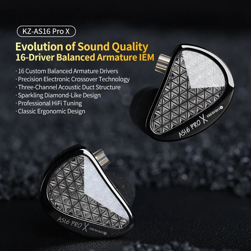 KZ AS16 Pro X IEM With Mic