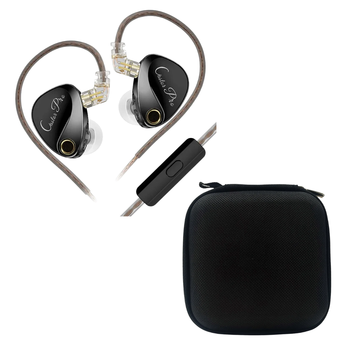 KZ Castor Pro IEM With Mic & EarAudio Carry Case