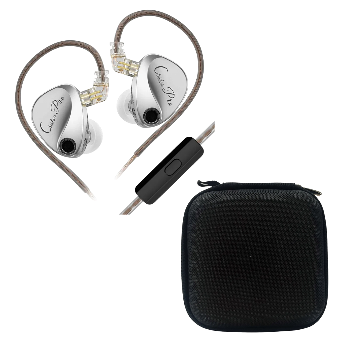 KZ Castor Pro IEM With Mic & EarAudio Carry Case