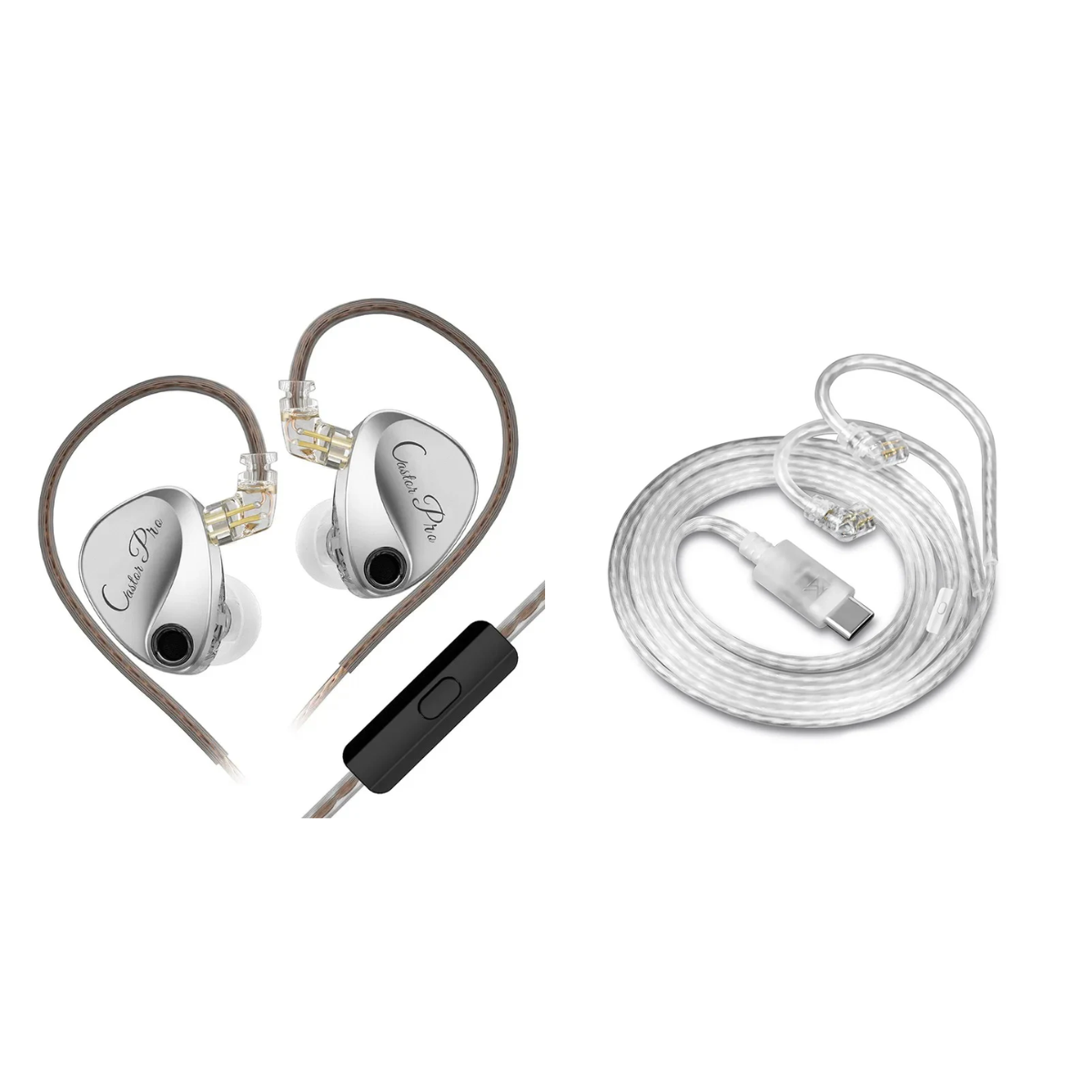 KZ Castor Pro IEM With Mic & KZ Type-C DAC Cable with Mic - The Audio Store