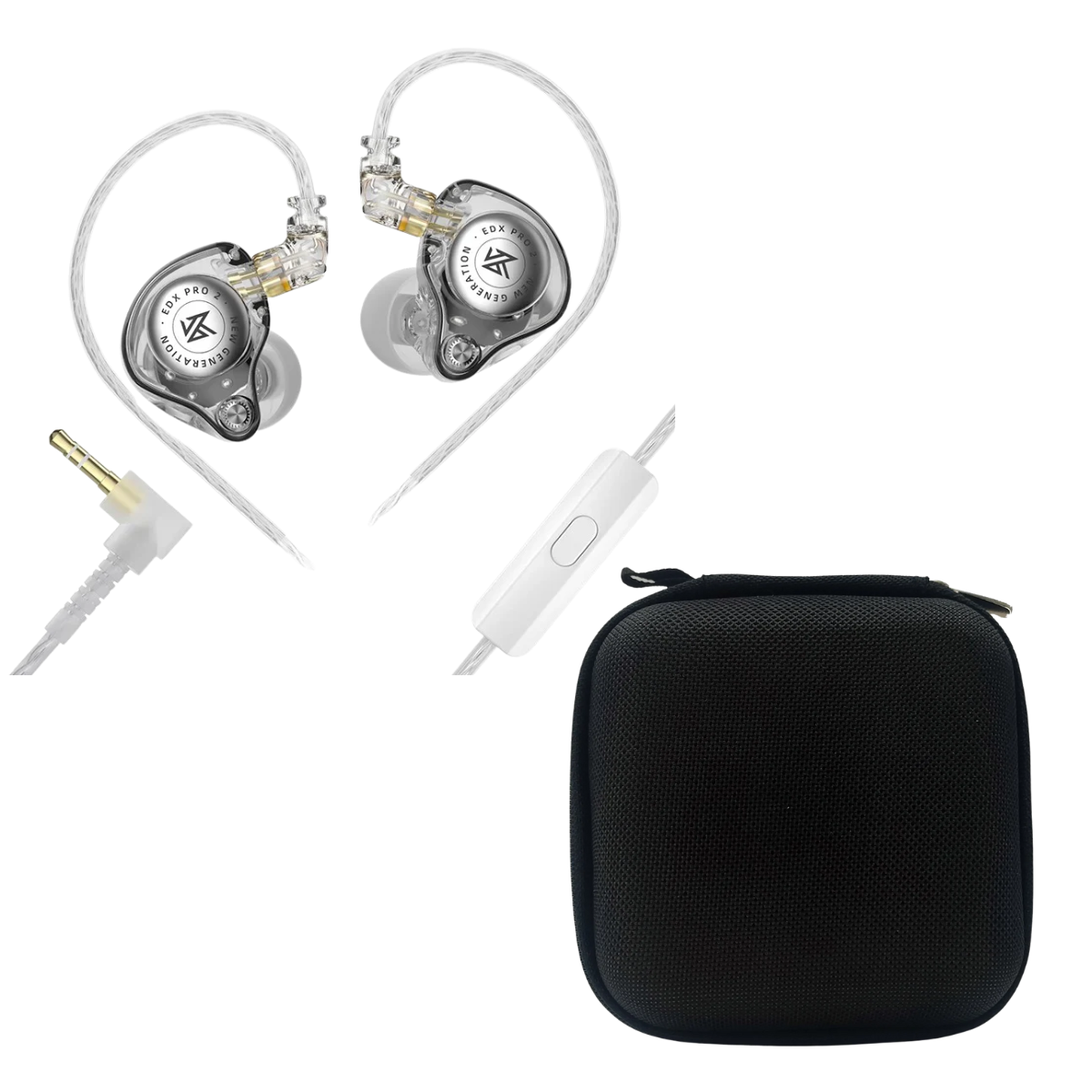 KZ EDX Pro 2 IEM With Mic & EarAudio Carry Case