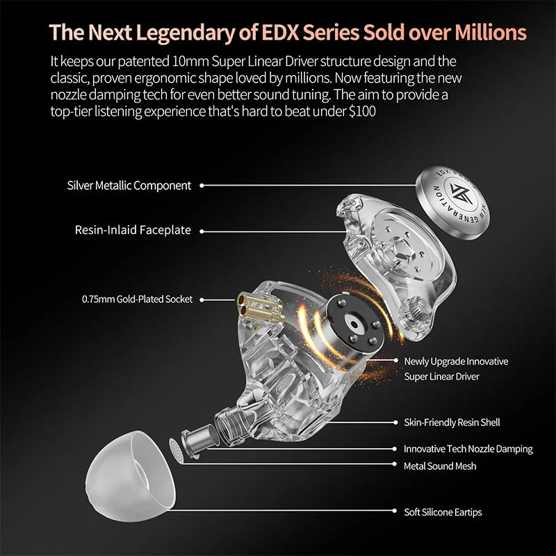 KZ EDX Pro 2 IEM With Mic