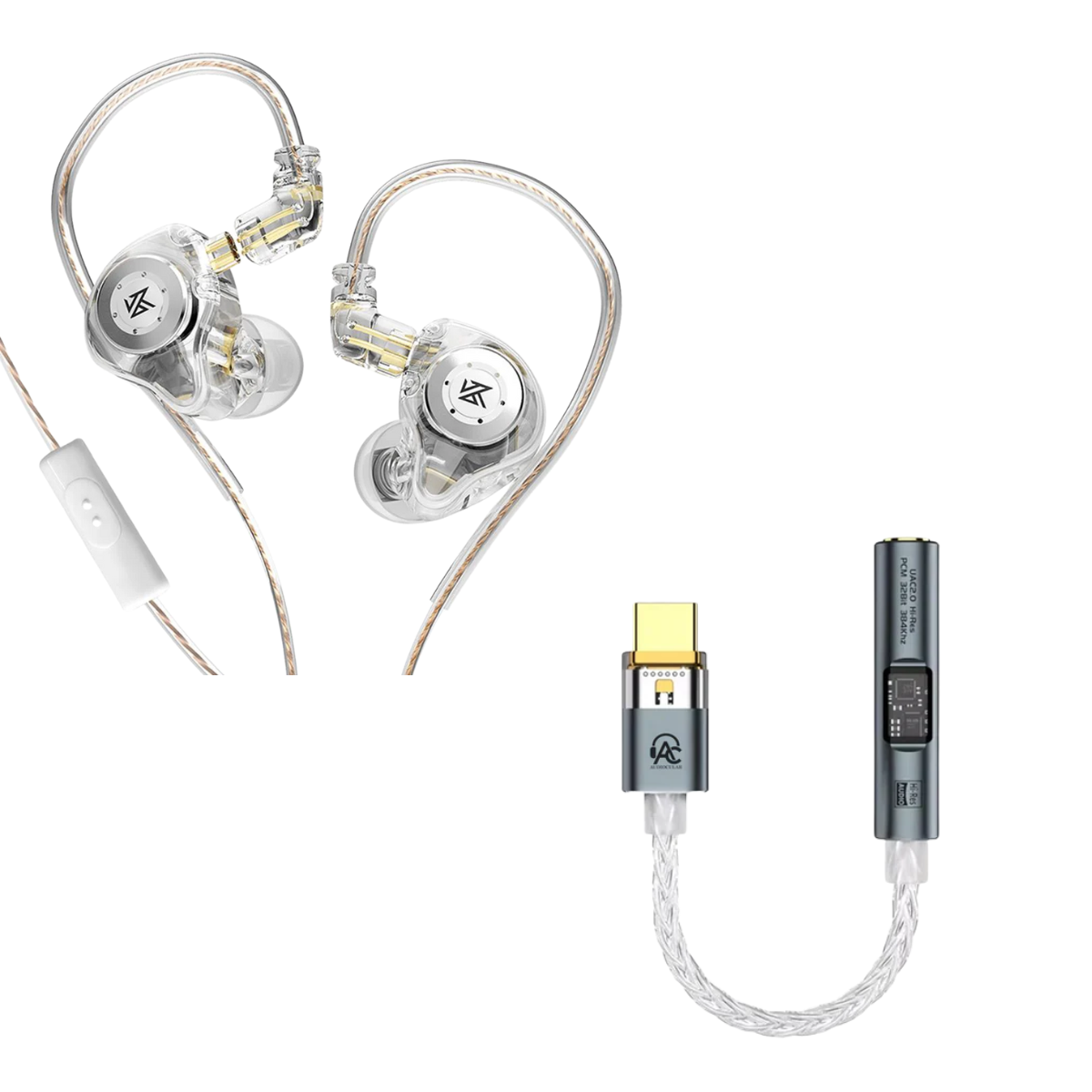 KZ EDX PRO IEM With Mic & Audiocular SPARK DAC