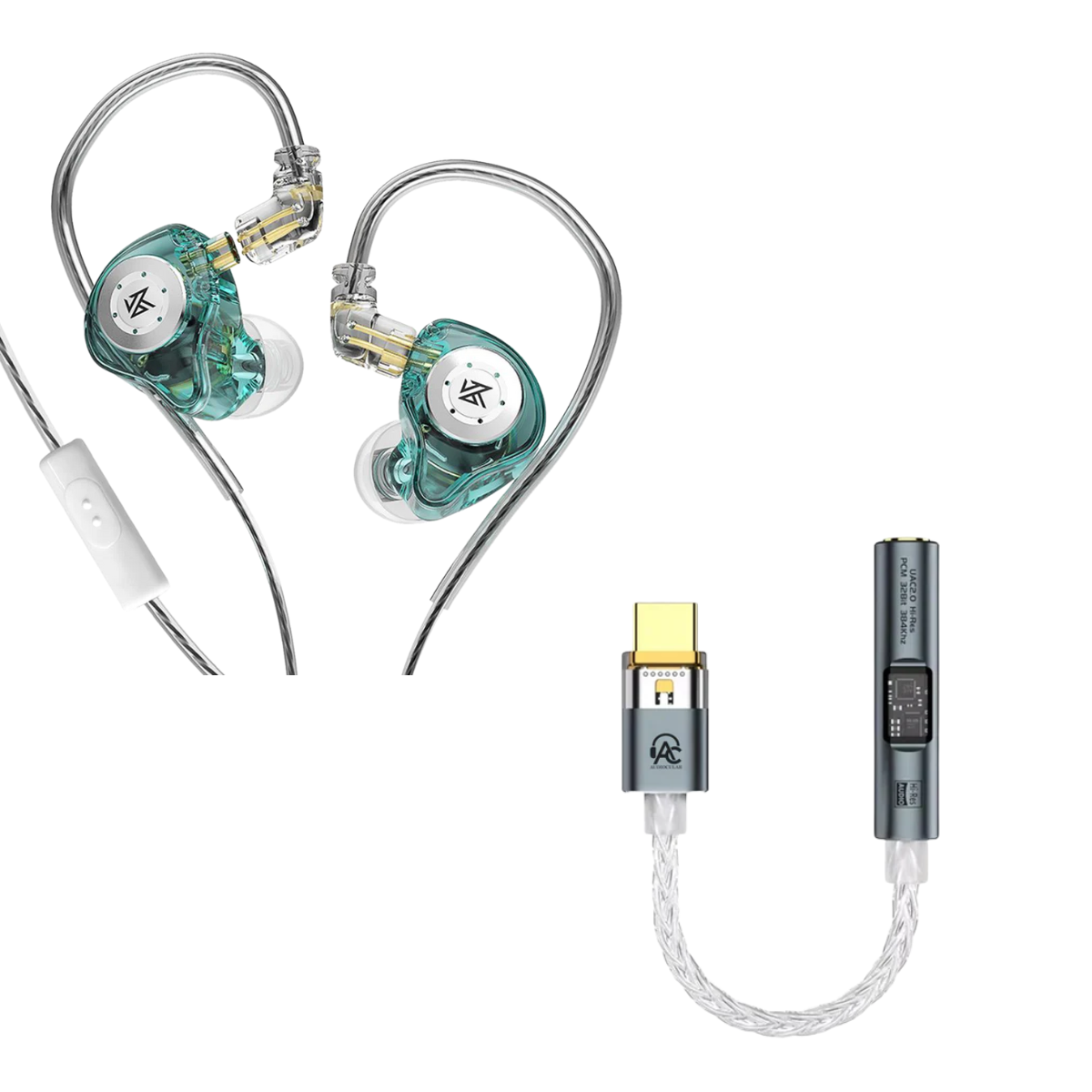 KZ EDX PRO IEM With Mic & Audiocular SPARK DAC