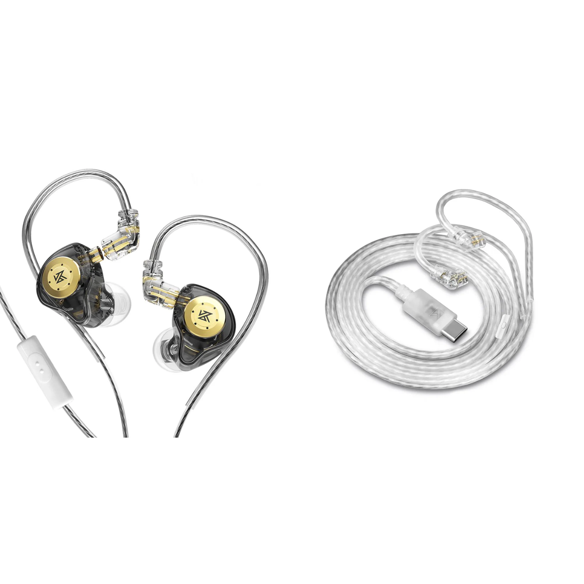 KZ EDX PRO IEM With Mic & KZ Type-C DAC Cable with Mic - The Audio Store