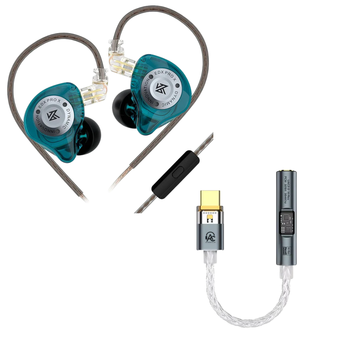 KZ EDX PRO X IEM With Mic & Audiocular SPARK DAC