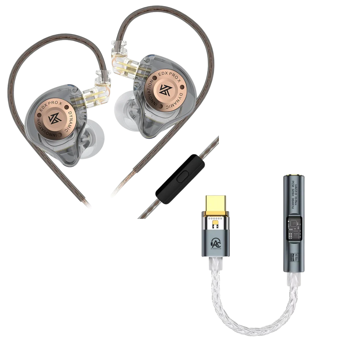KZ EDX PRO X IEM With Mic & Audiocular SPARK DAC