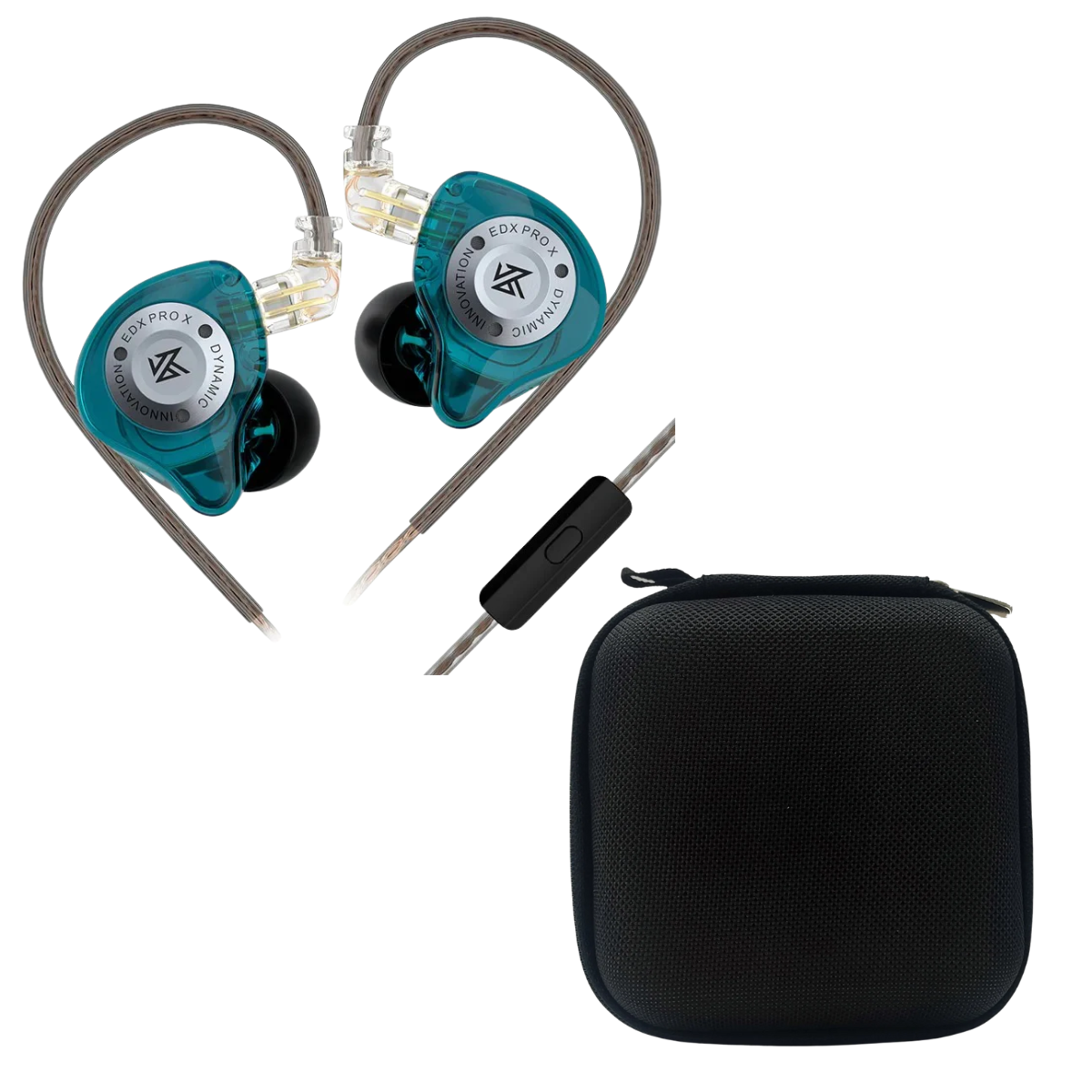 KZ EDX Pro X Wired IEM With Mic & EarAudio Carry Case