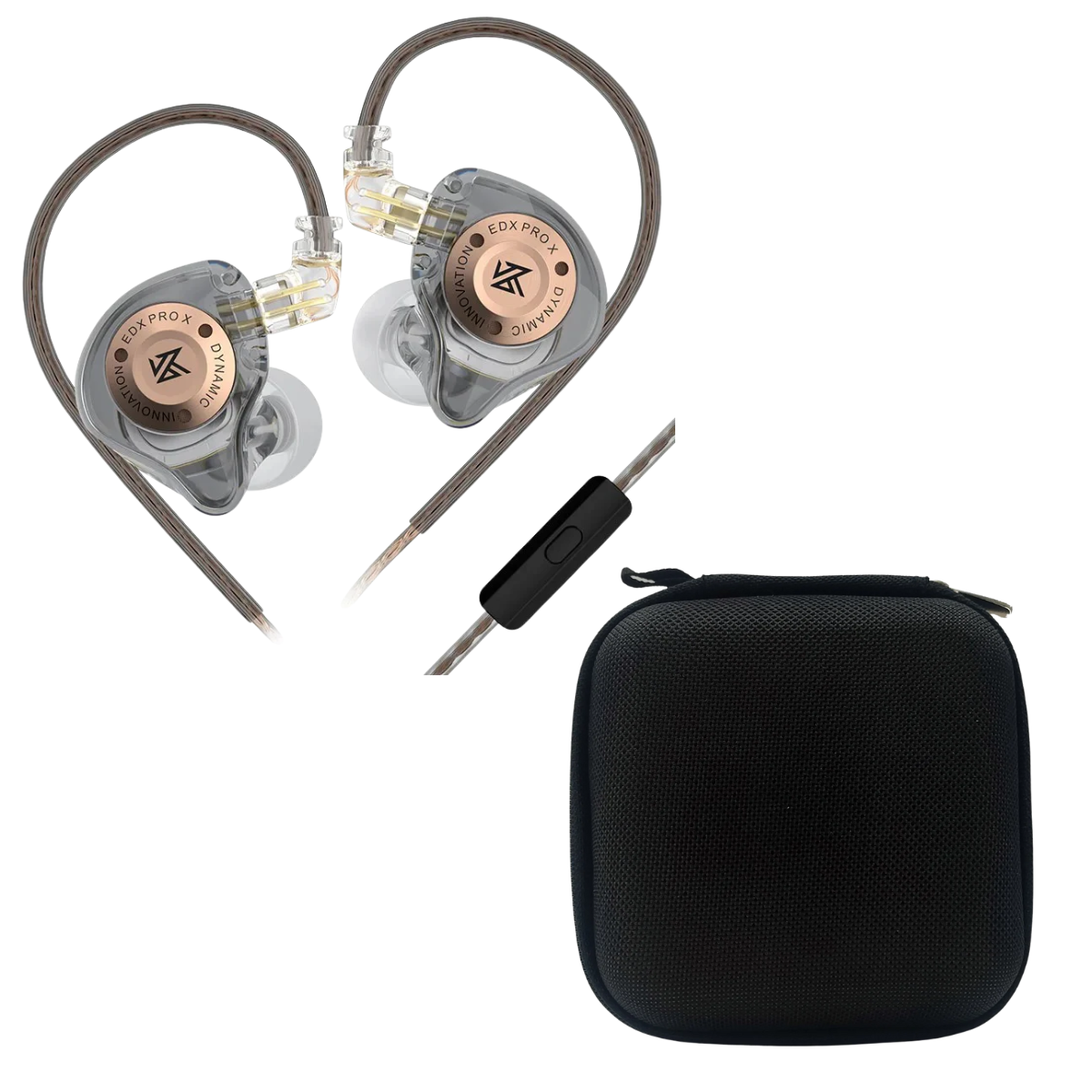 KZ EDX Pro X Wired IEM With Mic & EarAudio Carry Case