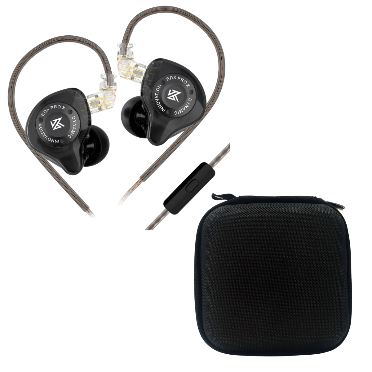 KZ EDX Pro X Wired IEM With Mic & EarAudio Carry Case