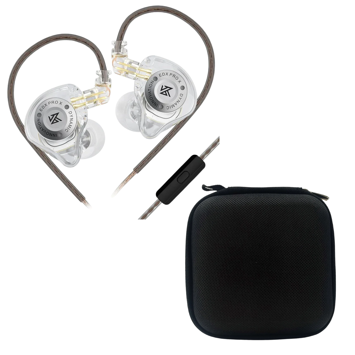 KZ EDX Pro X Wired IEM With Mic & EarAudio Carry Case