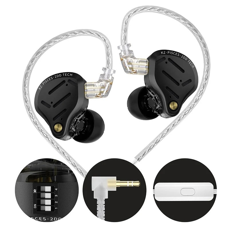 KZ Pisces 2DD IEM With Mic