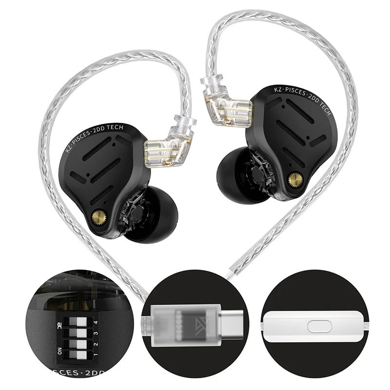 KZ Pisces 2DD IEM With Mic